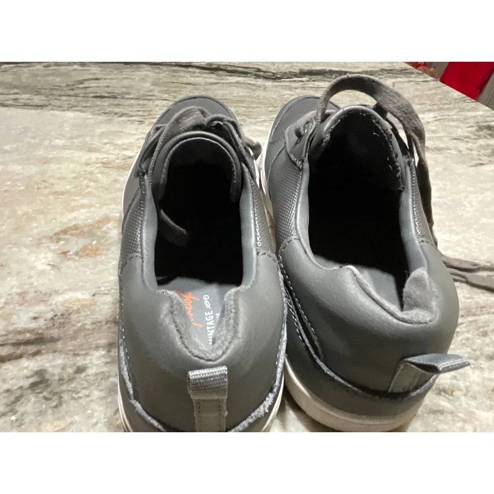 Weatherproof Vintage Ethan Sneaker Mens 10.5 Grey‎ Faux Leather Low Top 1221795